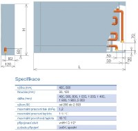 Nástěnný konvektor Korado KORAWALL WP ECONOMIC PLAN 160/45/12 SL připojení WPE1604512-SL10